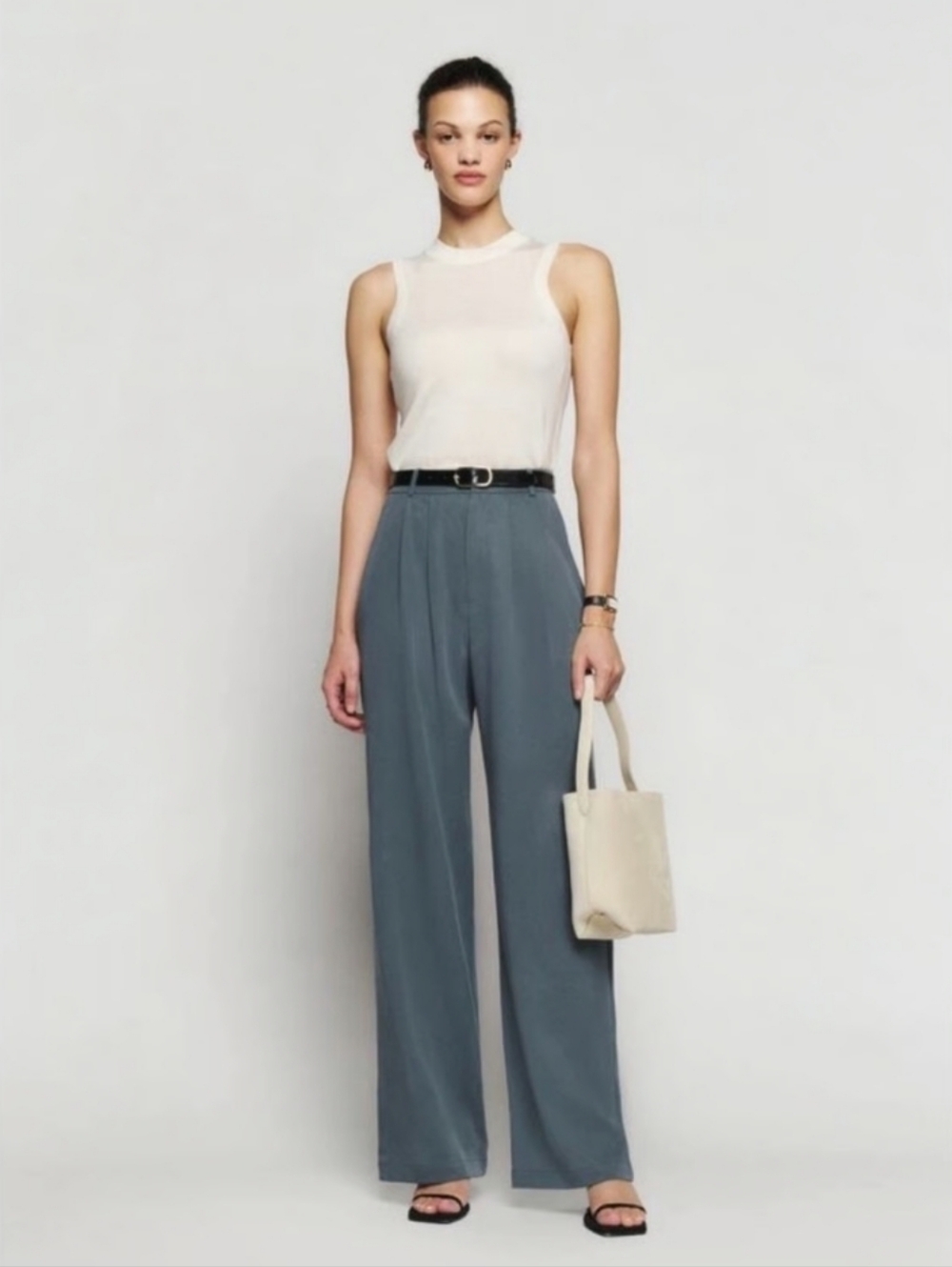 Reformation Mason Pant In Slate Gray